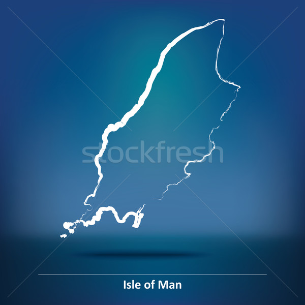 Doodle Map of Isle of Man Stock photo © ojal