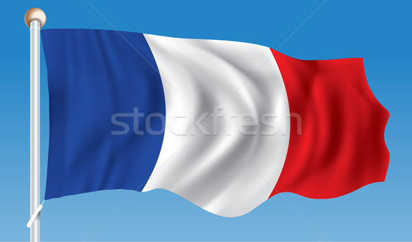 Flagge Frankreich Hintergrund Web blau rot Stock foto © ojal