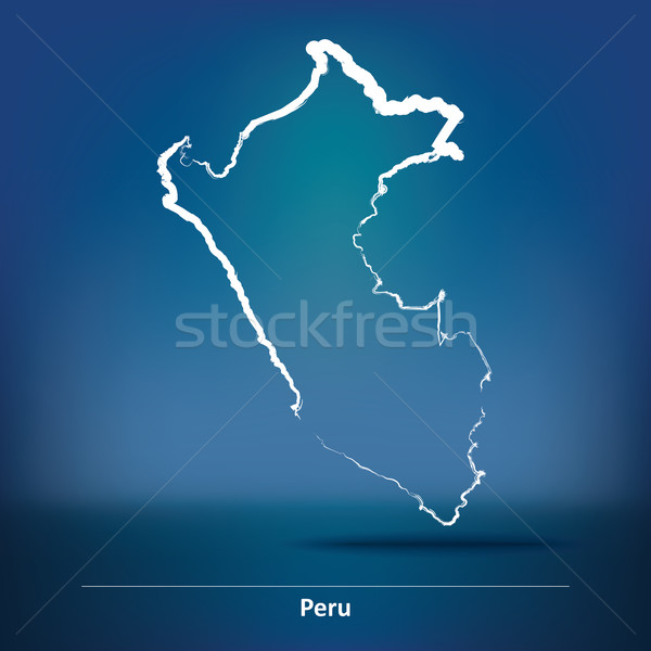 Stok fotoğraf: Karalama · harita · Peru · doku · soyut · seyahat