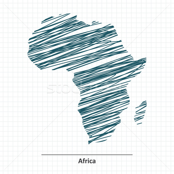 Doodle sketch of Africa map Stock photo © ojal