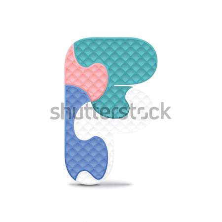 Vector letter L written with alphabet puzzle Stock photo © ojal
