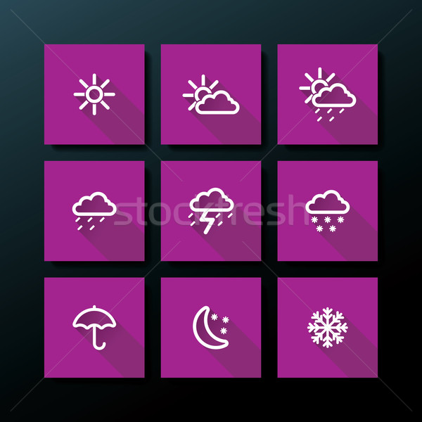 Weather icon set Stock photo © ojal