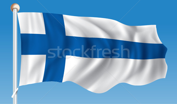 Banderą Finlandia tekstury Pokaż tle sztuki Zdjęcia stock © ojal