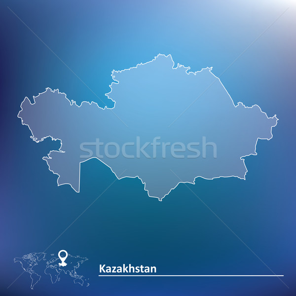 Map of Kazakhstan Stock photo © ojal