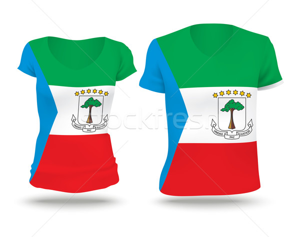 Flag shirt design of Equatorial Guinea Stock photo © ojal