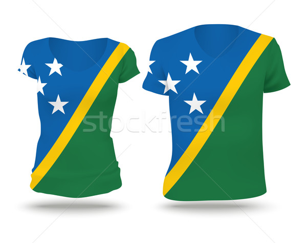 Flag shirt design of Solomon Islands Stock photo © ojal