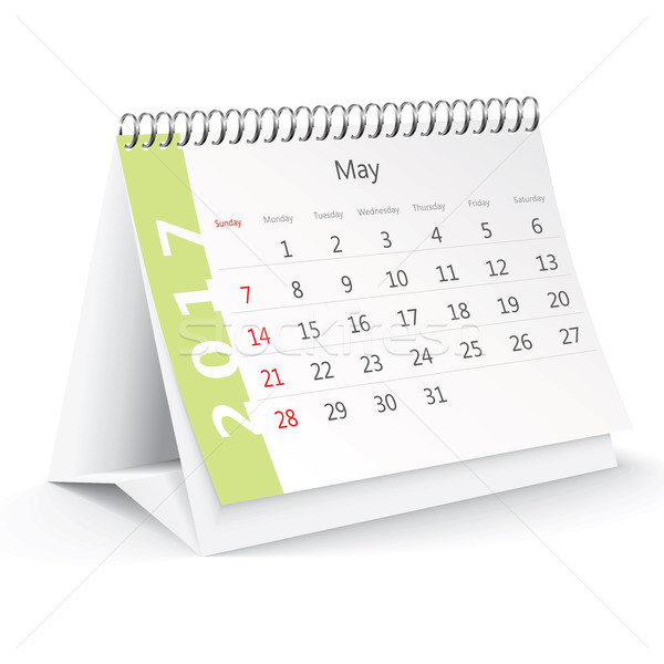 Foto stock: Secretária · calendário · vetor · escritório · primavera · projeto