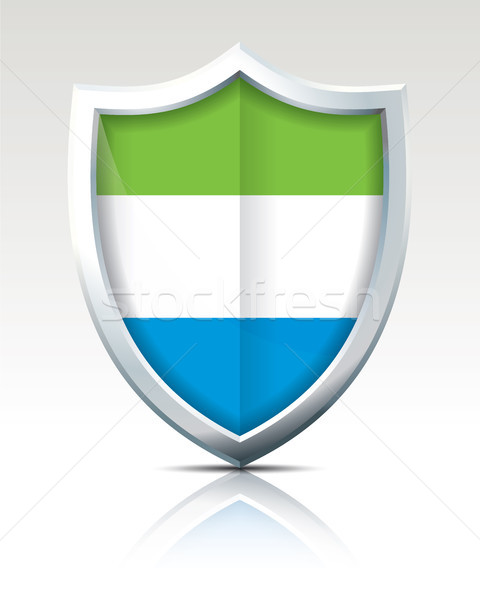 Shield with Flag of Sierra Leone Stock photo © ojal