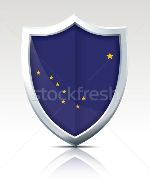 Shield with Flag of Alaska Stock photo © ojal