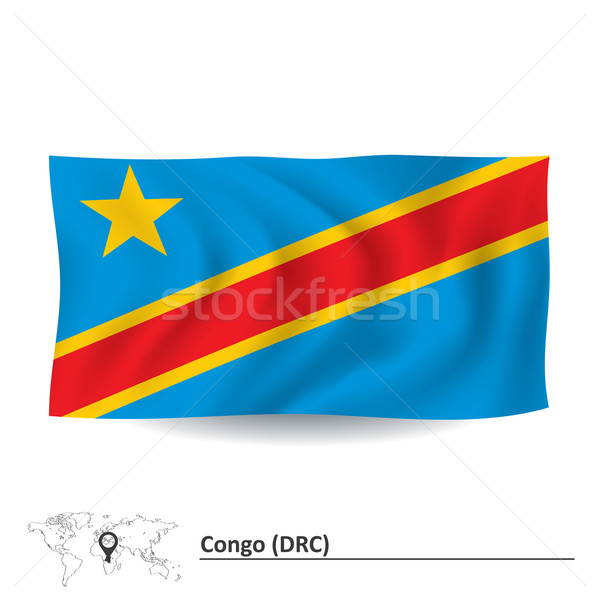 Flag of Democratic Republic of the Congo Stock photo © ojal