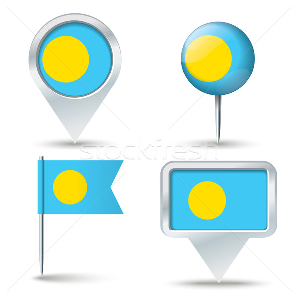 Mapa bandera Palau negocios carretera blanco Foto stock © ojal