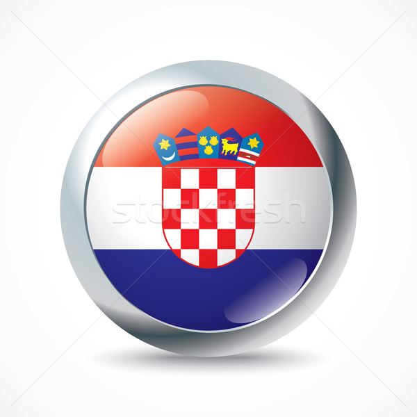 Croatia flag button Stock photo © ojal
