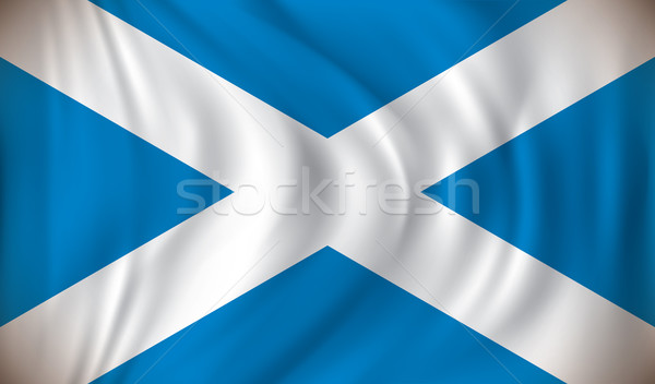 Vlag Schotland zee kruis wind tekening Stockfoto © ojal