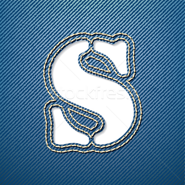 Denim jeans letter S Stock photo © ojal