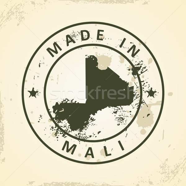Stamp with map of Mali Stock photo © ojal