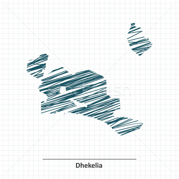 Doodle sketch of Dhekelia map Stock photo © ojal