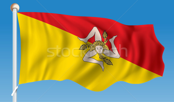 Flag of Sicily Stock photo © ojal
