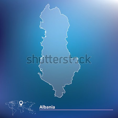 карта Албания природы фон океана флаг Сток-фото © ojal