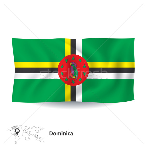 Bandeira Dominica textura mapa fundo arte Foto stock © ojal