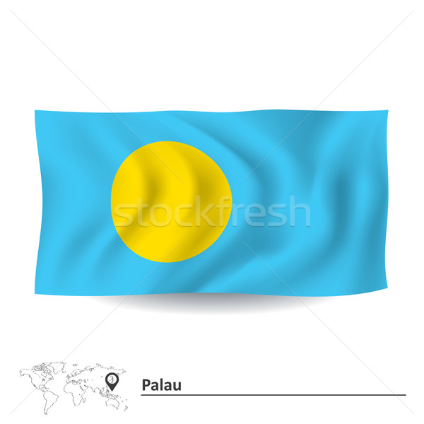 Banderą Palau tekstury projektu tle podróży Zdjęcia stock © ojal
