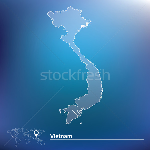 Mappa Vietnam texture città mondo guerra Foto d'archivio © ojal
