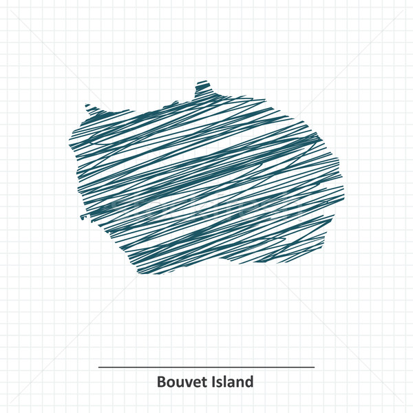 Doodle sketch of Bouvet Island map Stock photo © ojal