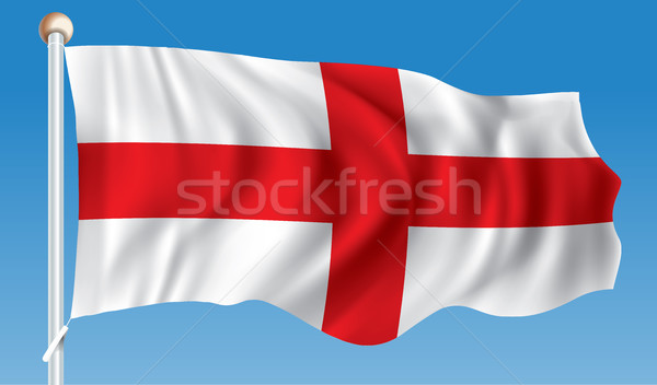 Flagge england Karte Ozean Wind Land Stock foto © ojal
