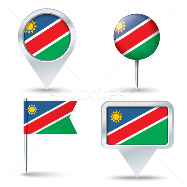 Mappa bandiera Namibia business strada bianco Foto d'archivio © ojal