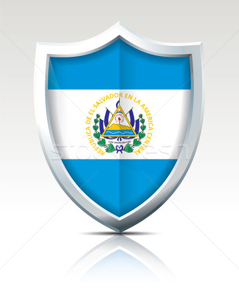 Shield with Flag of El Salvador Stock photo © ojal