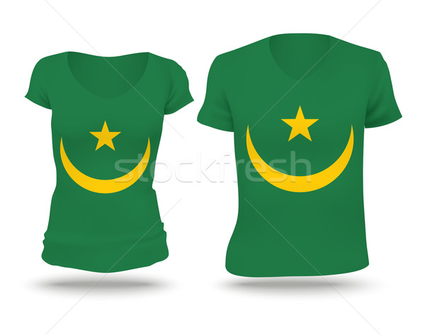 Stock photo: Flag shirt design of Mauritania