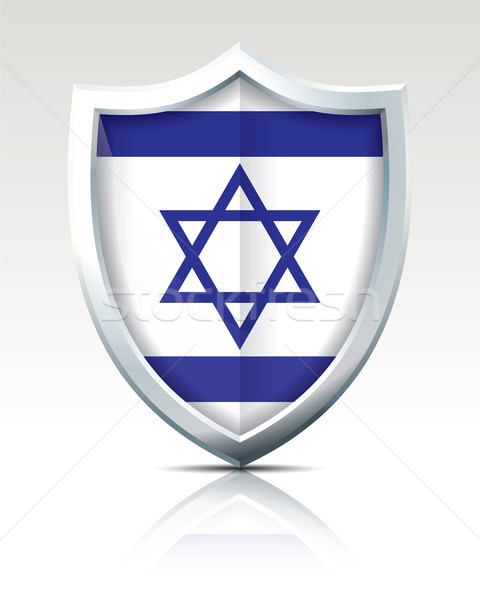 Schild vlag Israël textuur kunst Blauw Stockfoto © ojal