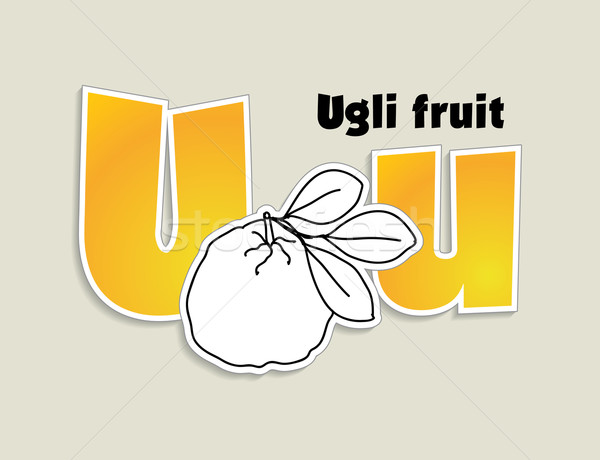 Fructe legume alfabet scrisoare vector eps Imagine de stoc © ojal