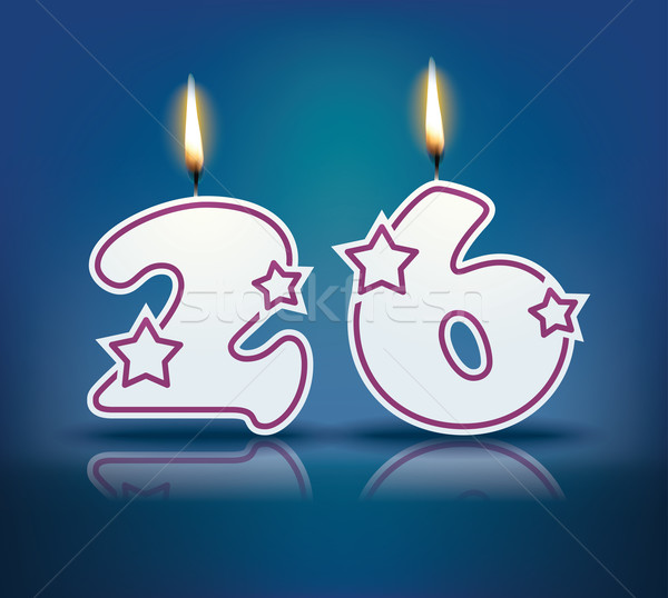 Birthday Candle Number 26 Vector Illustration C Ojal 4994791