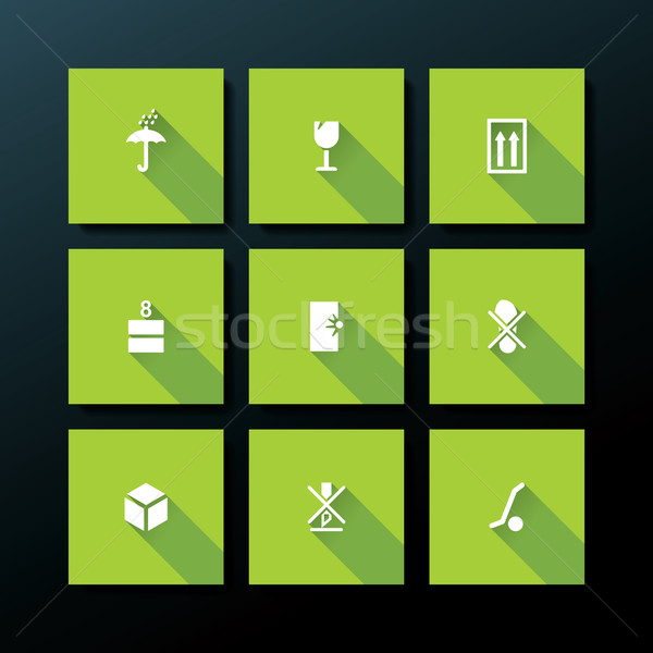 Vector flat packaging icon set  Stock photo © ojal