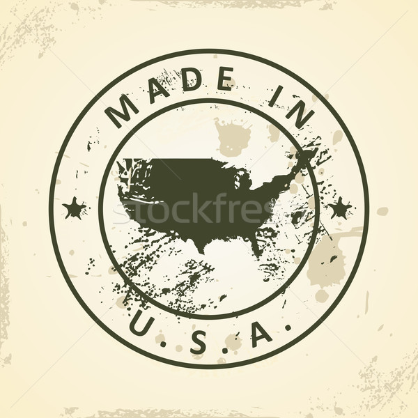 Sello mapa Estados Unidos América grunge EUA Foto stock © ojal