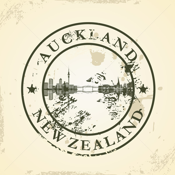 Grunge rubber stamp with Auckland, New Zealand Stock photo © ojal