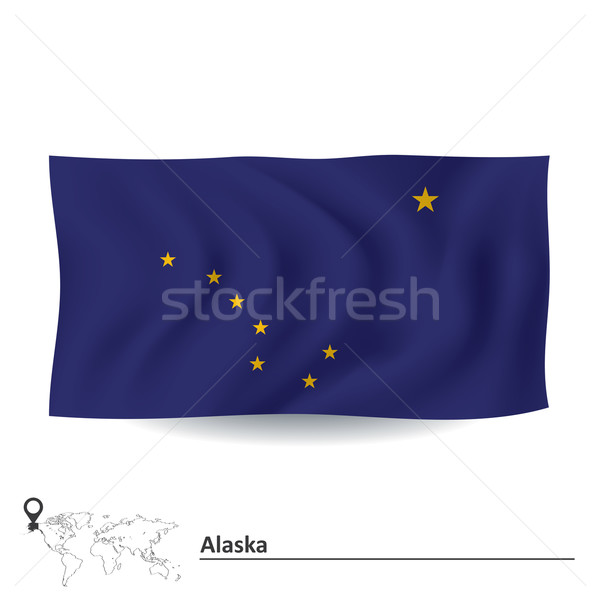 Foto stock: Bandeira · Alasca · abstrato · assinar · azul · cor