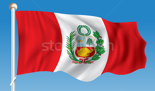 Bandiera Perù texture abstract sfondo viaggio Foto d'archivio © ojal