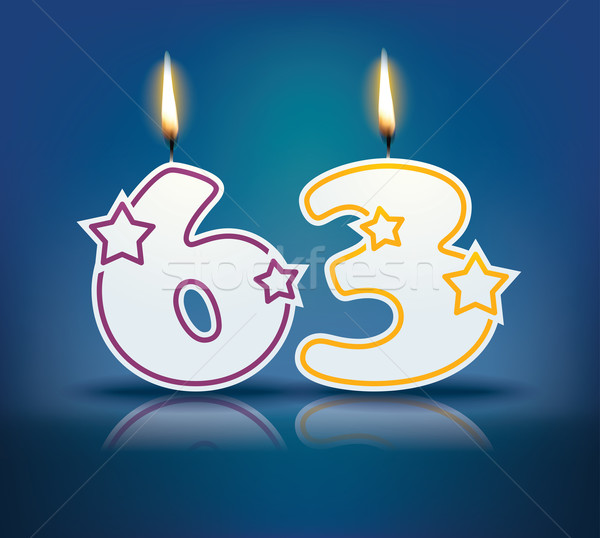 Birthday candle number 63 Stock photo © ojal