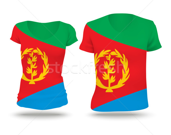 Bandera camisa diseno Eritrea mujer hombre Foto stock © ojal