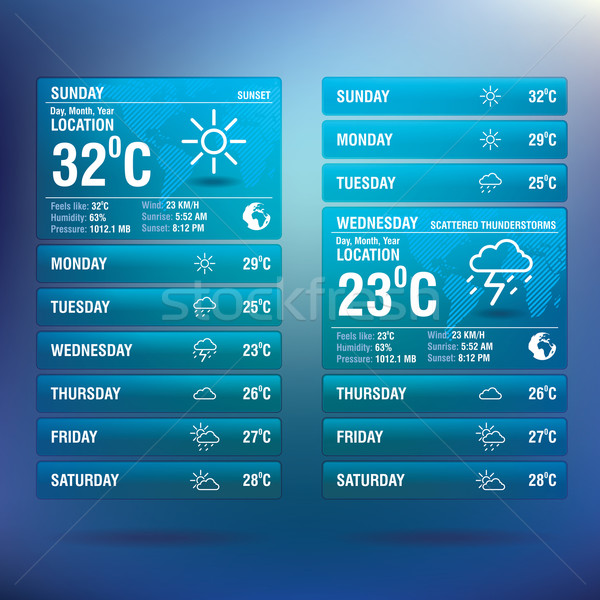 Weather widget app for mobile Stock photo © ojal