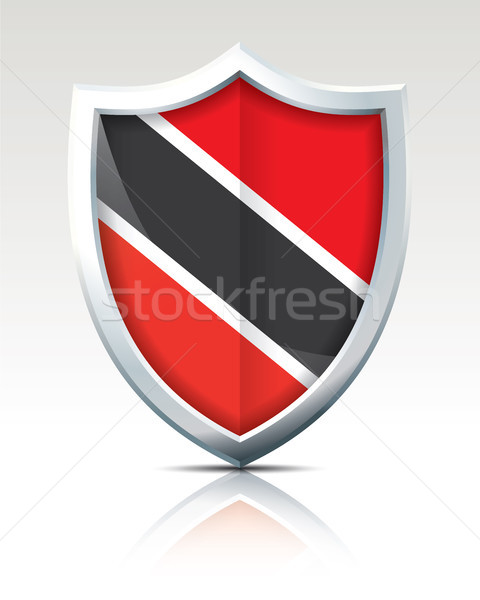Shield with Flag of Trinidad and Tobago Stock photo © ojal