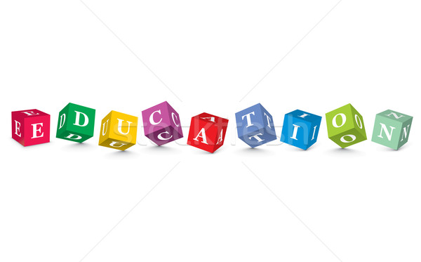 Stock photo: Word EDUCATION written with alphabet blocks