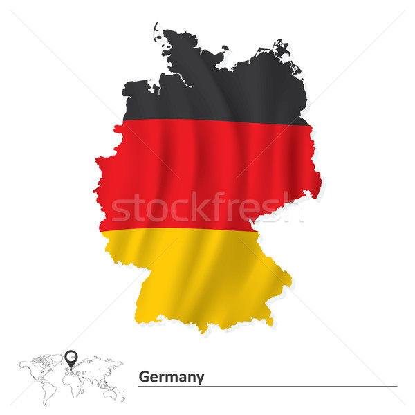 ストックフォト: 地図 · ドイツ · フラグ · 抽象的な · 世界 · 背景