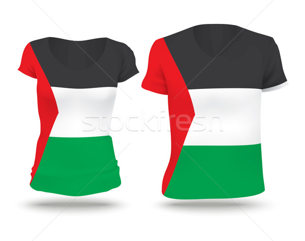 Stock photo: Flag shirt design of Gaza Strip