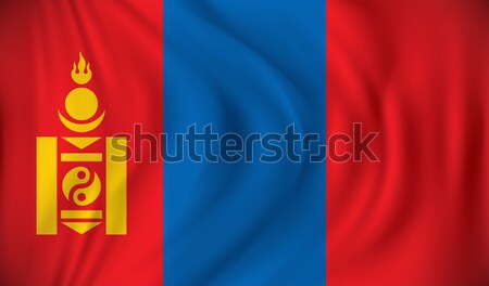Bandiera Mongolia texture segno viaggio nero Foto d'archivio © ojal