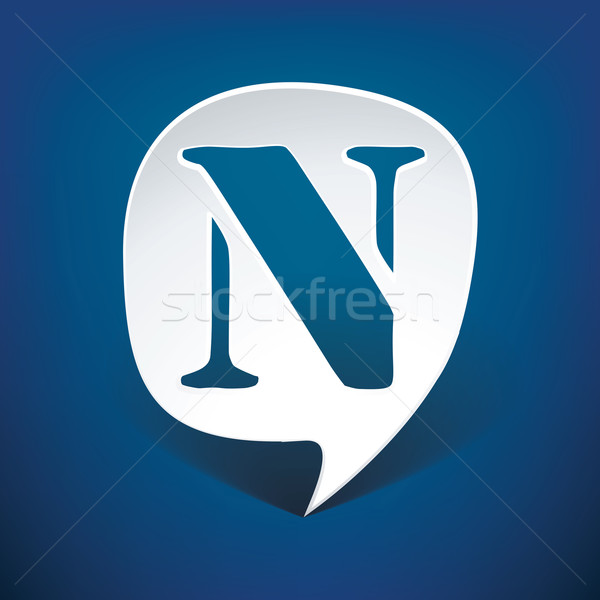 Bubble speech letter N Stock photo © ojal