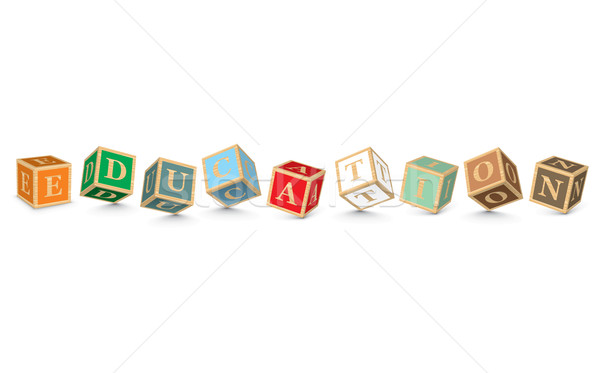 Palavra educação escrito alfabeto blocos negócio Foto stock © ojal