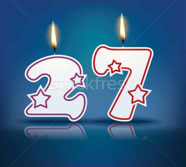 Birthday candle number 27 Stock photo © ojal
