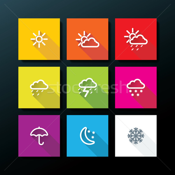 Weather icon set Stock photo © ojal